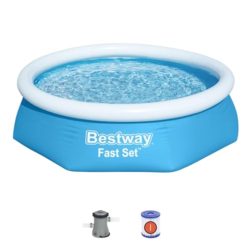 Bestway 57450 Set Piscina Gonfiabile Fast Set Rotonda Da 244X61 Cm