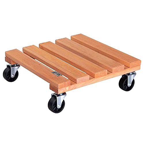 Wagner Carrello Per Piante Toscana 29 X 29 X 8,5 Cm I Carrello Per Fiori Per Interni Ed Esterni, Terracotta I In Legno Di Conifere Massello Fsc® Con R