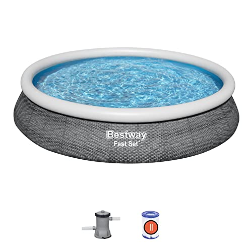 Bestway 57313-4 Set Piscina Gonfiabile Fast Set Rotonda Da 457X84 Cm
