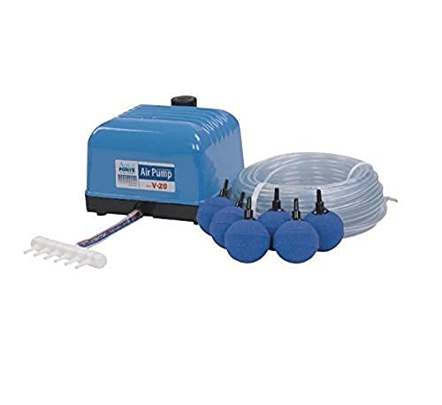 Aquaforte – Pompa Ad Aria Set Originale Hailea V20, 9L/Min A 1,2 M, Incl. 4 Pietre E Tubo 25 M 4/6