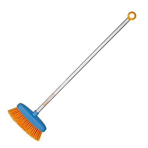 Fiskars Scopa Per Bambini, Lunghezza: 80 Cm, Setole In Plastica/Manico In Alluminio, Blu/Arancione, Myfirst Fiskars, 1001418
