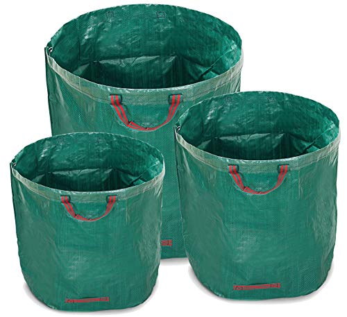 Wundergarden Set Di Sacchi Da Giardinaggio – 1 Pz. 200 Litri, 1 Pz. 300 Litri, 1 Pz. 500 Litri – Rifiuti Del Giardino, Foglie, Compost – Sacchi Rotond