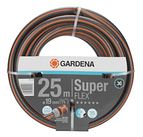 Tubo Gardena Premium Superflex Da 19 Mm (3/4 Pollice), 25 M: Tubo Da Giardino Con Profilo Power-Grip, Pressione Di Scoppio 35 Bar, Indeformabile (1811