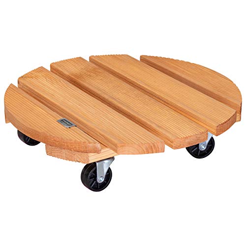 Wagner Carrello Per Piante Toscana, Per Fiori Per Interni Ed Esterni, Terracotta I In Legno Di Conifere Massello Fsc® Con Ruote, Portata 150 Kg, Made