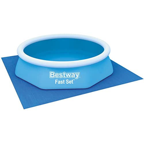 Bestway 58000 Tappetino Base, Per Piscine Fuori Terra Fino A 2.44 M Di Diametro, Blu, 274 X 274 Cm
