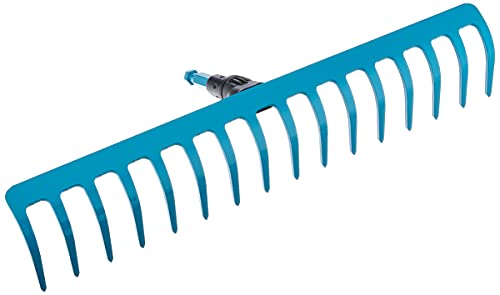 Gardena Rastrello Combisystem: Rastrello A 16 Denti, Accessorio Per La Raccolta, Il Diserbo E La Lavorazione Del Terreno, Larghezza 41 Cm (3179-20)