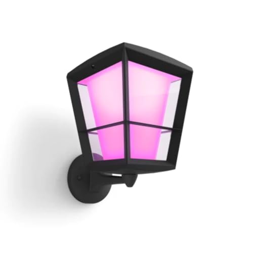 Philips Hue White And Color Ambiance, Lampada Smart Da Parete Per Esterni Econic (Up), Led Integrato, 15W, Nero