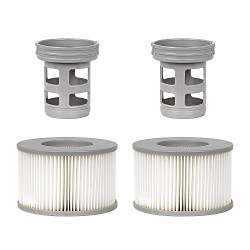 Wuyan - Set Di 2 Accessori Filtri Per Vasca Idromassaggio Compatibile With Mspa, Include 2 Adattatori Di Ricambio A Vite Per Filtri Mspa