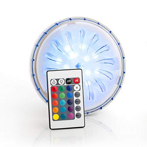 Material Eléctrico-Proyector Led Color Para Piscina Elevada. Con Mando
