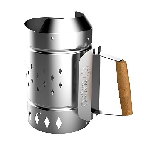 Tepro Accessorio Barbecue Avviamento Camino Xl, Per Carbonella E Bricchetti, In Acciaio Zincato