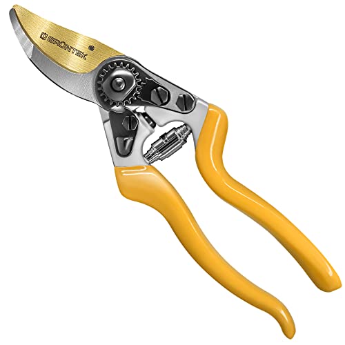Grüntek Forbici Cesoie Da Potatura Professionali Z-25 Premium: Forbici Da Giardinaggio Forgiate In Teflon Antiaderente. Cesoia Da Giardino Di Alta Qua