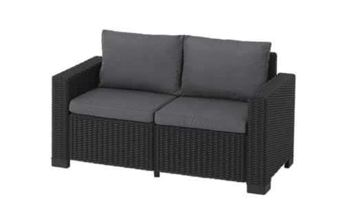 Keter California Divano, Graffite Con Cuscini Color Grigio