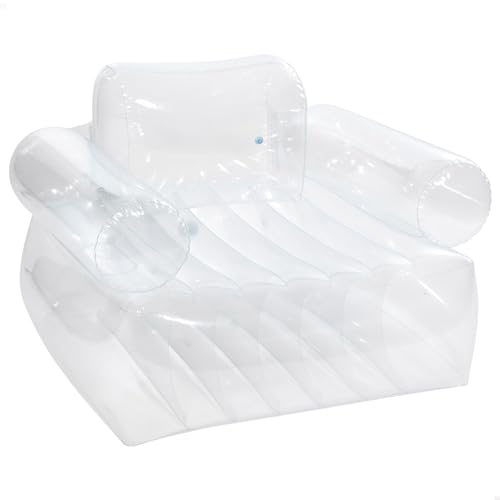 Intex 66502Np - Poltrona Gonfiabile Trasparente, 109X107X79 Cm