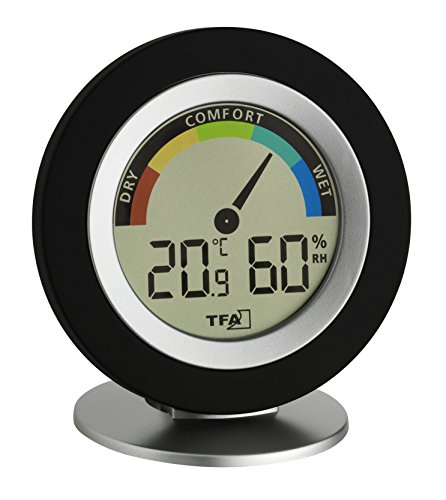 Tfa-Dostmann 30.5019.01, Termo Igrometro Cosy Digitales, Nero