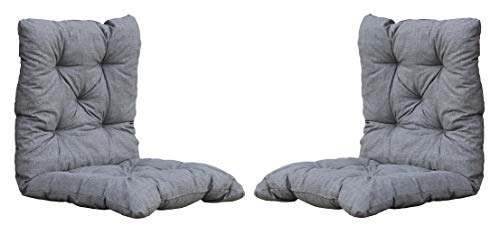 Ambientehome Set Di 2 Cuscini Per Sedia, 98 X 50 X 8 Cm, Grigio Chiaro