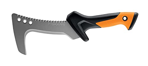 Fiskars Roncola, Utilizzabile Anche Come Tiratronchi, Incluso Fodero In Nylon, Lunghezza Della Lama: 15 Cm, Acciaio Temprato/Plastica, Nero/Arancione,