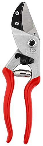 Felco 32 Forbici Da Potatura (Taglio Ø 25 Mm, Lunghezza 210, Forbici Da Potatura Per Mani Grandi, Con Incudine Curva, Per Destrorsi + Mancini)