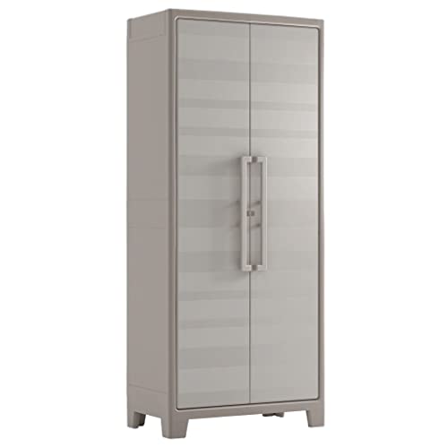 Keter Armadio Portascope Gulliver, 8 Ripiani Pieghevoli, Sabbia/Beige, 80X44X182 H Cm