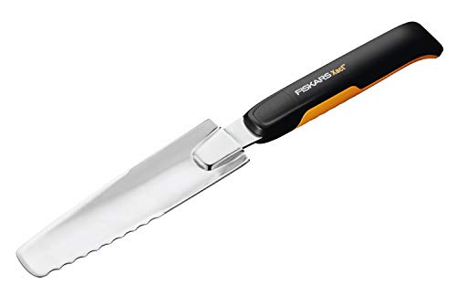 Fiskars Estirpatore Per Erbacce Con Radici Profonde, Lunghezza: 39,6 Cm, Nero/Arancione, Acciaio Inossidabile/Plastica, Xact, 1027046