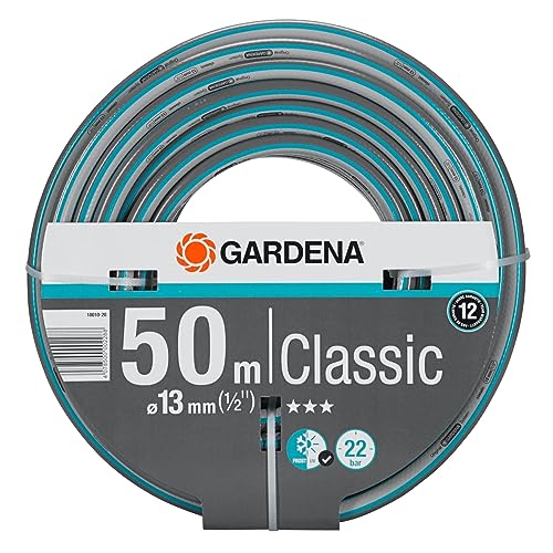 Gardena 13 Mm (1/2 Pollice), 50 M: Tubo Da Giardino Universale In Robusto Tessuto Incrociato, Pressione Di Scoppio Di 22 Bar, Resistente Alla Pression