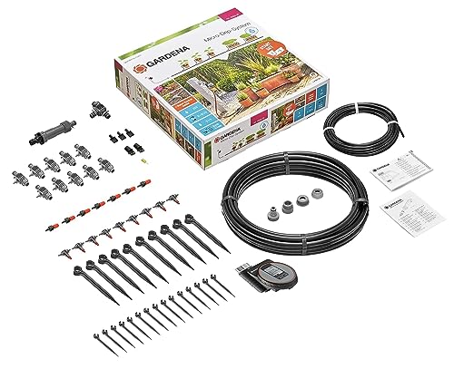 Gardena Start Set Per Vasi M Automatic: Il Pratico Start Set Sistema Micro-Drip Con Computer Per Irrigazione Per 7 Vasi E 3 Fioriere (13002-20)