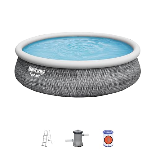 Bestway 57372-3 Set Piscina Gonfiabile Fast Set Rotonda Da 457X107 Cm