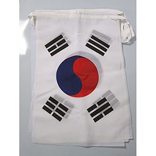 Az Flag Ghirlanda 12 Metri 20 Bandiere Corea Del Sud 45X30Cm - Bandiera Sudcoreana 30 X 45 Cm - Festone Bandierine