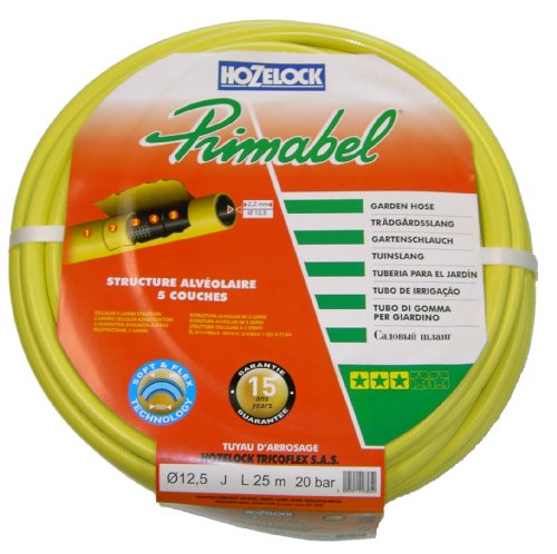 Primabel 00110412 - Tubo Da Giardino 1,27 Cm (1/2"), 25 M, Colore: Giallo