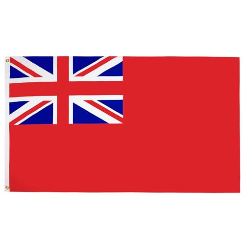 Az Flag Bandiera Regno Unito Red Ensign 250X150Cm - Gran Bandiera Insegna Rossa Britannica 150 X 250 Cm - Bandiere