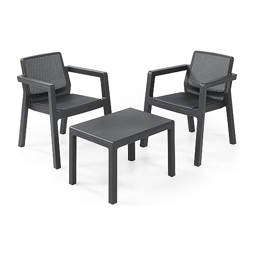 Keter Emily Balcony - Set Lounge Da Balcone, Colore: Grafite
