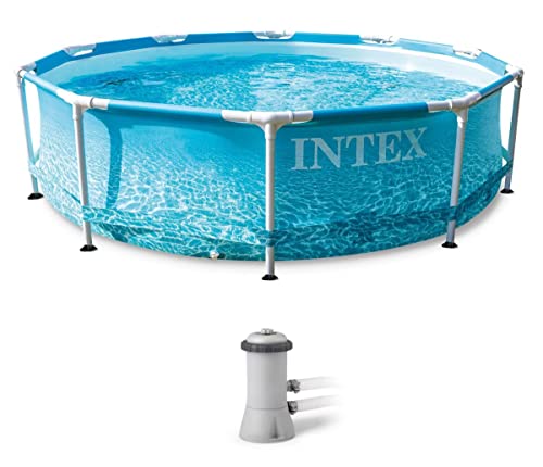 10Ft X 30In Beachside Metal Frame Pool Set