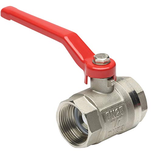 Meister Rubinetto A Sfera – 39,59 Mm (1 1/4 Pollici) Ig – Con Lunga Leva In Acciaio E Passaggio Completo – Filettatura Interna Su Entrambi I Lati – Ot