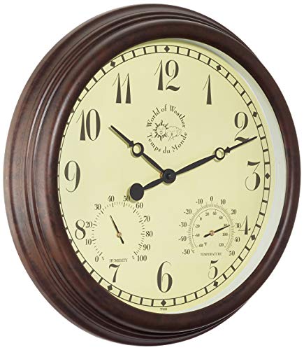 Esschert Design Gartenuhr, Plastik, Wanduhr, 38,3 X 6,1 X 38,3 Cm