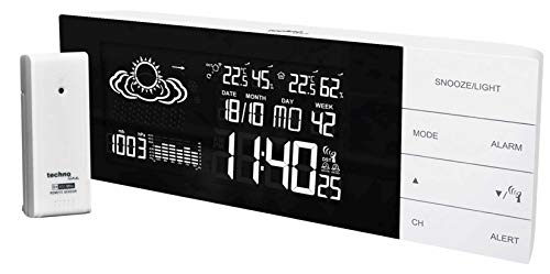 Technoline Ws 6870 Stazione Meteo, Bianco/Nero