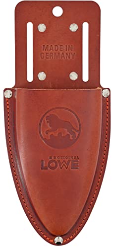 Original Löwe Custodia In Pelle Premium – 9809 | Marsupio Marrone Per Cesoie Da Giardino Con Clip Per Cintura O Tasca Dei Pantaloni | Made In Germany