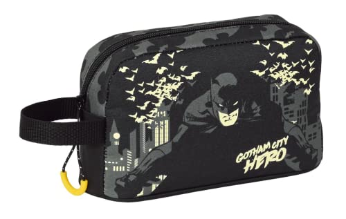 Safta-812269859 Porta Addigiuni Thermos Batman Hero 21,5 X 12 X 6,5 Cm, Colore Nero, 812269859