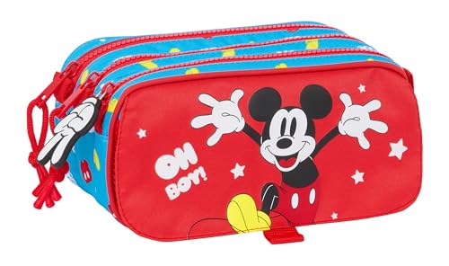 Safta Large Triple Mickey Mouse Fantastic Pencil Case One Size