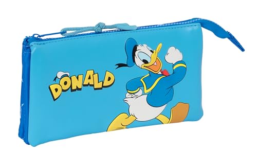 Safta Donald - Astuccio Triplo, Astuccio Per Bambini, Ideale Per Bambini In Età Scolastica, Comodo E Versatile, Qualità E Resistenza, 22 X 3 X 12 Cm,