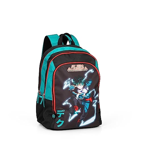 Panini , Zaino Scuola Unisex Bambini E Ragazzi, Nero/Verde, Taglia Unica