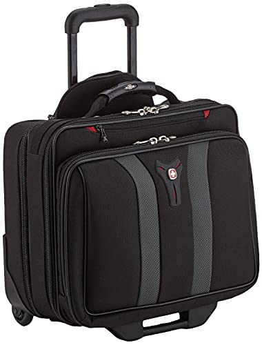 Wenger Borsa Trolley Porta Pc Granada, Notebook 15,6”, Cartella Con Ruote, 24 L, Uomo Donna, Ufficio Viaggi Di Lavoro Università, Nero, 600659