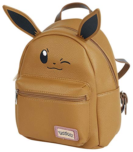 Difuzed Sac À Dos Pokemon Evoli Premium Zainetto Per Bambini, 41 Cm, Marrone (Marron)