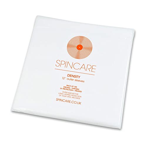Spincare 100X 33 Giri Buste Esterne Per Copertine Di Dischi In Vinile In Polietilene Lp | Density 12" Plastica Trasparente Buste | Alta Qualità 100 Mi
