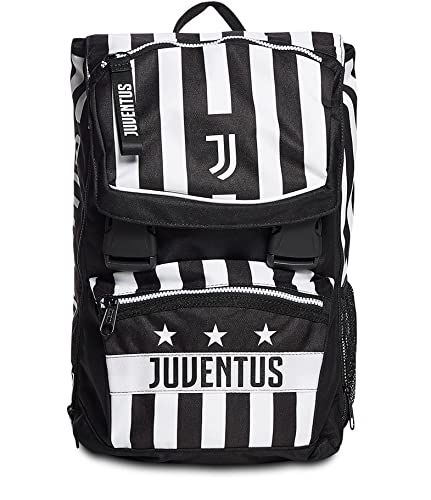Seven Zaino Scuola Estensibile Juventus, Bianco Nero, Zaino Doppio Scomparto Con Gadget Abbinato, Con Tasca Porta Borraccia, Zaini Juventus, Scuola &