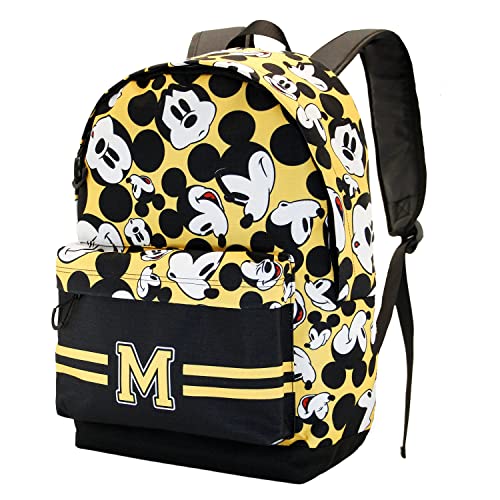 Disney Topolino Yellow-Zaino Eco 2.0, Giallo, 32 X 44 Cm, Capacità 22.5 L