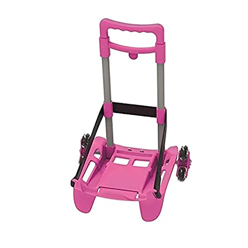 Sj Gang Carrello Trolley Be Box3 Ruote, Sj Gang, Rosa, Con Elastici Blocca Zaino, Scuole Elementari Y Medie