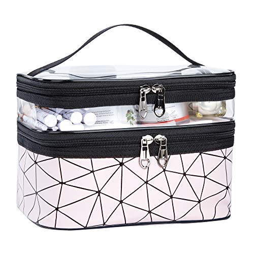 Borsa Da Toilette Beauty Case Da Viaggio Impermeabile Borsa Cosmetica Doppio Strato Donna Grande Organizzatore Per Palestra Bagno Valigie E Bagagli A
