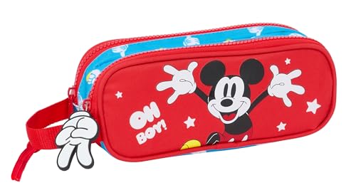 Safta Mickey Mouse Fantastic – Astuccio Doppio Per Bambini, Astuccio Per Bambini, Ideale Per Bambini In Età Scolastica, Comodo E Versatile, Qualità E