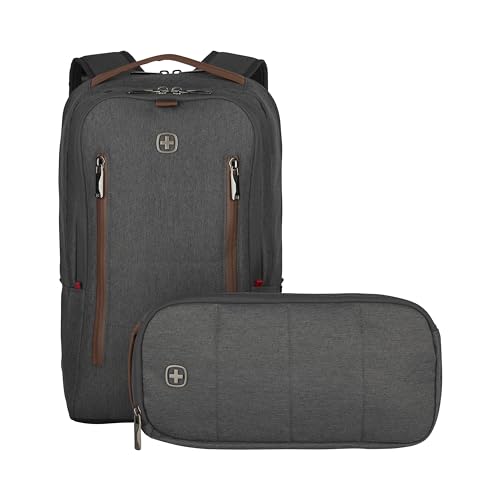 Wenger Zaino Porta Pc Cityupgrade Con Borsa A Tracolla, Notebook 16”, Tablet 12”, 15 L, Uomo Donna, Ufficio Viaggi Di Lavoro Università, Grigio, 60648