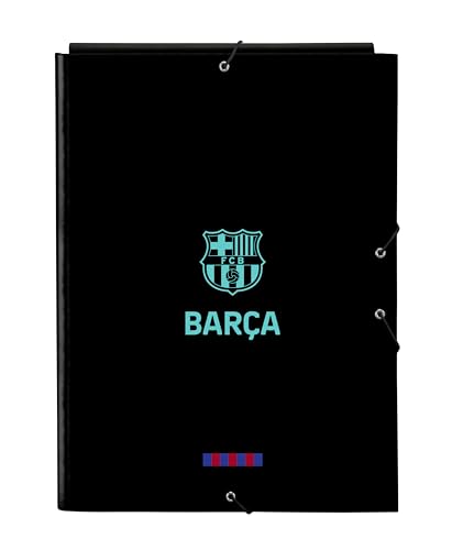 Safta -M068 F.C. Barcellona - Cartellina A 3 Fogli, Ideale Per Bambini Di Diverse Età, Comoda E Versatile, Qualità E Resistenza, 26 X 36,5 Cm, Colore