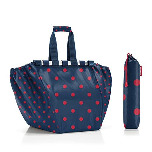 Reisenthel Easyshoppingbag - Borsa Shopper Versatile E Spaziosa, Pratico Design Da Appendere Al Carrello E Ripiegabile, Custodia, 30 L, Fantasia A Poi